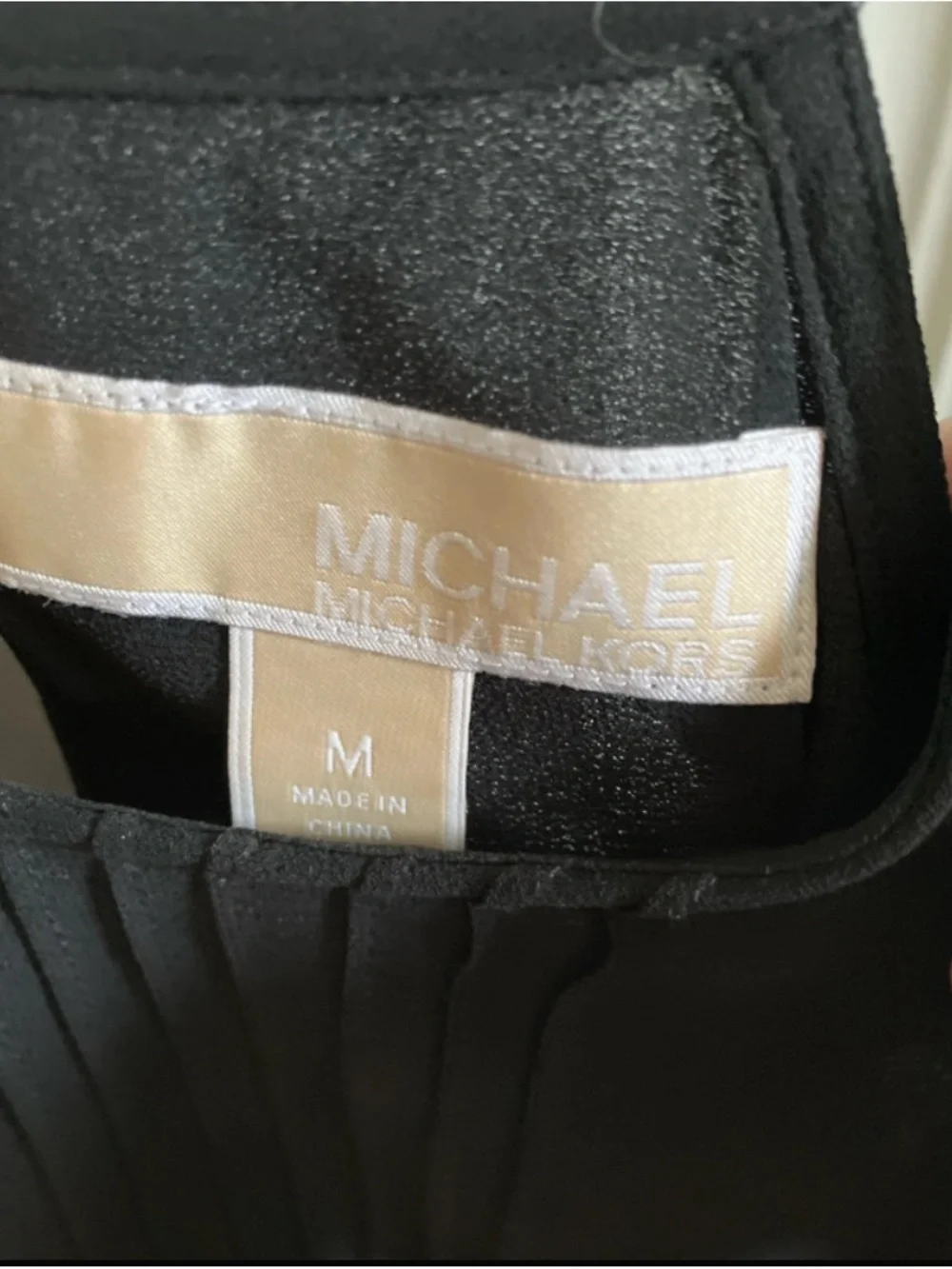 Michael Kors Black Pleated Halter Camisole